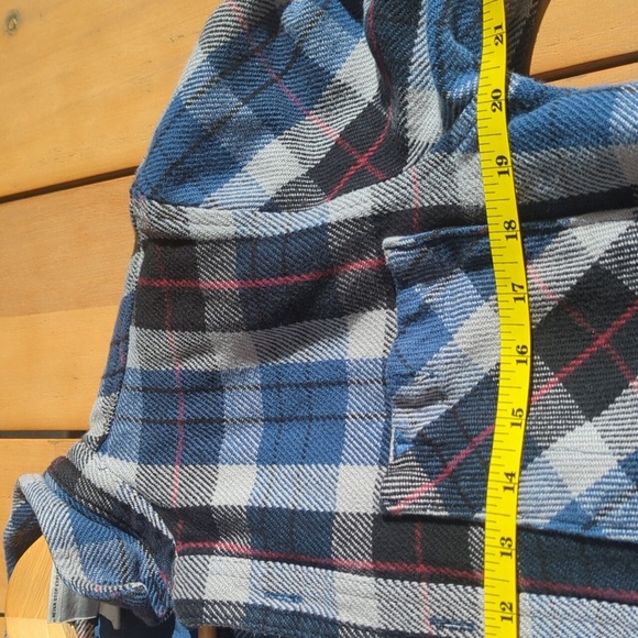 Men's The North Face Blue Plaid Shirt Jacket - Size Medium Excellent Condition - Picture 6 of 9
